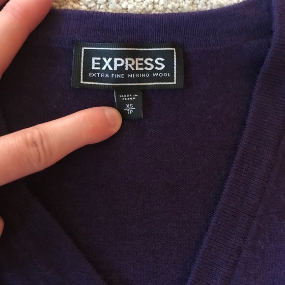 Express Crew Neck Sweater in Purple - Picture 2 of 5